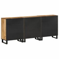 Dressoirs 3 st 60x34x75 cm massief ruw mangohout