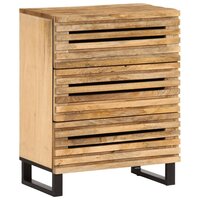 Dressoirs 3 st 60x34x75 cm massief ruw mangohout