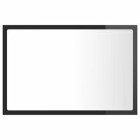 Badkamerspiegel LED 60x8,5x37 cm acryl hoogglans grijs