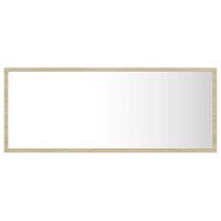 Badkamerspiegel LED 100x8,5x37 cm acryl sonoma eikenkleurig