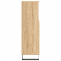 Badkamerkast 30x30x100 cm bewerkt hout sonoma eikenkleurig
