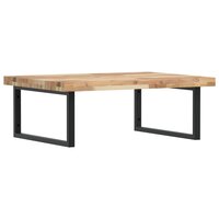 Badkamer wandschap staal en massief acaciahout