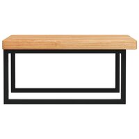 Badkamer wandschap staal en massief eikenhout