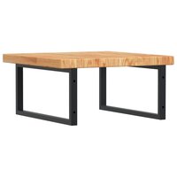 Badkamer wandschap staal en massief eikenhout
