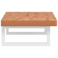 Badkamer wandschap staal en massief beukenhout