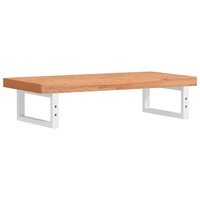 Badkamer wandschap staal en massief beukenhout