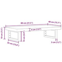 Badkamer wandschap staal en massief beukenhout