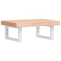 Badkamer wandschap staal en massief beukenhout