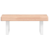 Badkamer wandschap staal en massief beukenhout