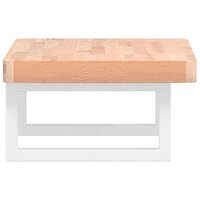 Badkamer wandschap staal en massief beukenhout