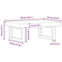 Badkamer wandschap staal en massief beukenhout