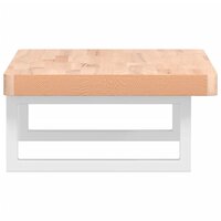 Badkamer wandschap staal en massief beukenhout