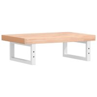 Badkamer wandschap staal en massief beukenhout