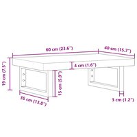 Badkamer wandschap staal en massief beukenhout