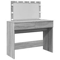 Kaptafel met LED-verlichting 100x40x120 cm grijs sonoma