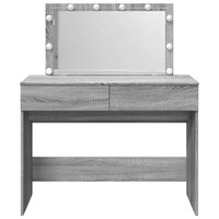 Kaptafel met LED-verlichting 100x40x120 cm grijs sonoma