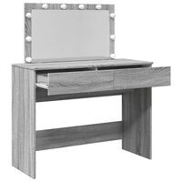 Kaptafel met LED-verlichting 100x40x120 cm grijs sonoma