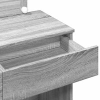 Kaptafel met LED-verlichting 100x40x120 cm grijs sonoma