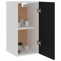 Hangkast 29,5x31x60 cm bewerkt hout zwart