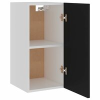 Hangkast 29,5x31x60 cm bewerkt hout zwart