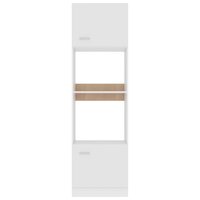 Magnetronkast 60x57x207 cm bewerkt hout wit