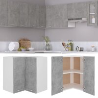 Hanghoekkast 57x57x60 cm bewerkt hout betongrijs