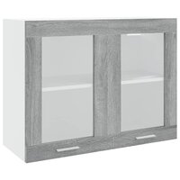 Hangkast 80x31x60 cm bewerkt hout grijs sonoma eikenkleurig