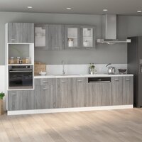 Hangkast 80x31x60 cm bewerkt hout grijs sonoma eikenkleurig