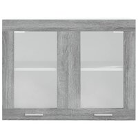 Hangkast 80x31x60 cm bewerkt hout grijs sonoma eikenkleurig