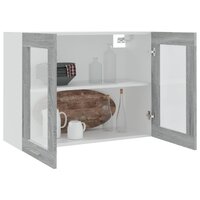Hangkast 80x31x60 cm bewerkt hout grijs sonoma eikenkleurig