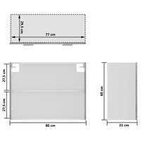 Hangkast 80x31x60 cm bewerkt hout grijs sonoma eikenkleurig