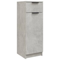 Badkamerkast 32x34x90 cm bewerkt hout betongrijs