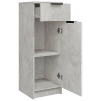 Badkamerkast 32x34x90 cm bewerkt hout betongrijs