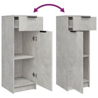 Badkamerkast 32x34x90 cm bewerkt hout betongrijs