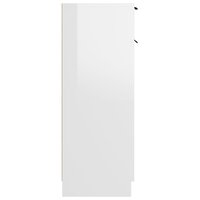 Badkamerkast 32x34x90 cm bewerkt hout hoogglans wit