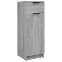 Badkamerkast 32x34x90 cm bewerkt hout grijs sonoma eikenkleurig