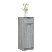 Badkamerkast 32x34x90 cm bewerkt hout grijs sonoma eikenkleurig