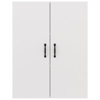 Hangkast 69,5x34x90 cm bewerkt hout wit