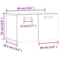 Wandkast 60x36,5x35 cm bewerkt hout sonoma eikenkleurig