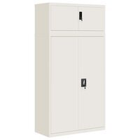 Archiefkast 90x40x180 cm staal wit