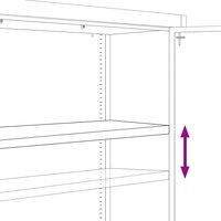 Archiefkast 90x40x180 cm staal wit