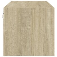 Wandkast met glazen deuren 102x37x35 cm sonoma eikenkleurig