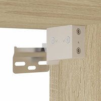Wandkast met glazen deuren 102x37x35 cm sonoma eikenkleurig