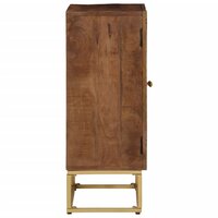 Dressoir 55x30x76 cm massief mangohout en ijzer