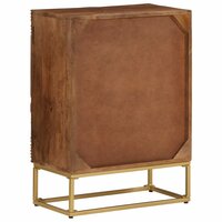 Dressoir 55x30x76 cm massief mangohout en ijzer