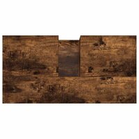 Badkamerkast 65x33x60 cm bewerkt hout gerookt eikenkleurig
