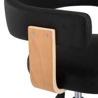 Eetkamerstoelen draaibaar 2 st kunstleer zwart