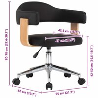 Eetkamerstoelen draaibaar 2 st kunstleer zwart
