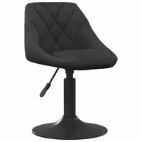 Eetkamerstoelen draaibaar 2 st fluweel zwart