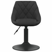 Eetkamerstoelen draaibaar 2 st fluweel zwart